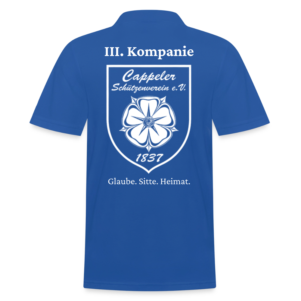Cappeler Schützenverein Poloshirt - III. Kompanie - Royalblau