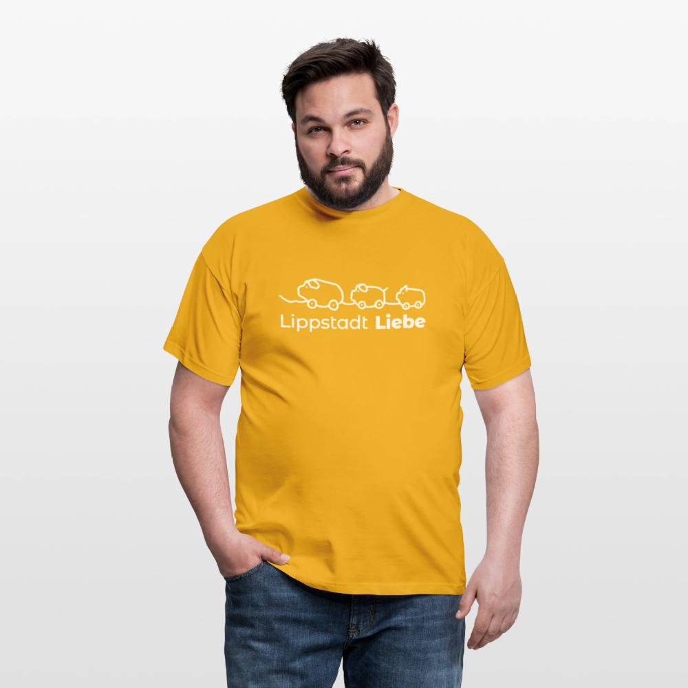 Holzschweine Männer T-Shirt – Lippstadt Liebe Edition - Gelb