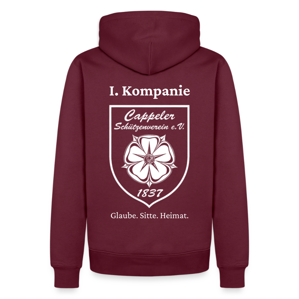 Cappeler Schützenverein Hoodie - I. Kompanie - Burgunderrot