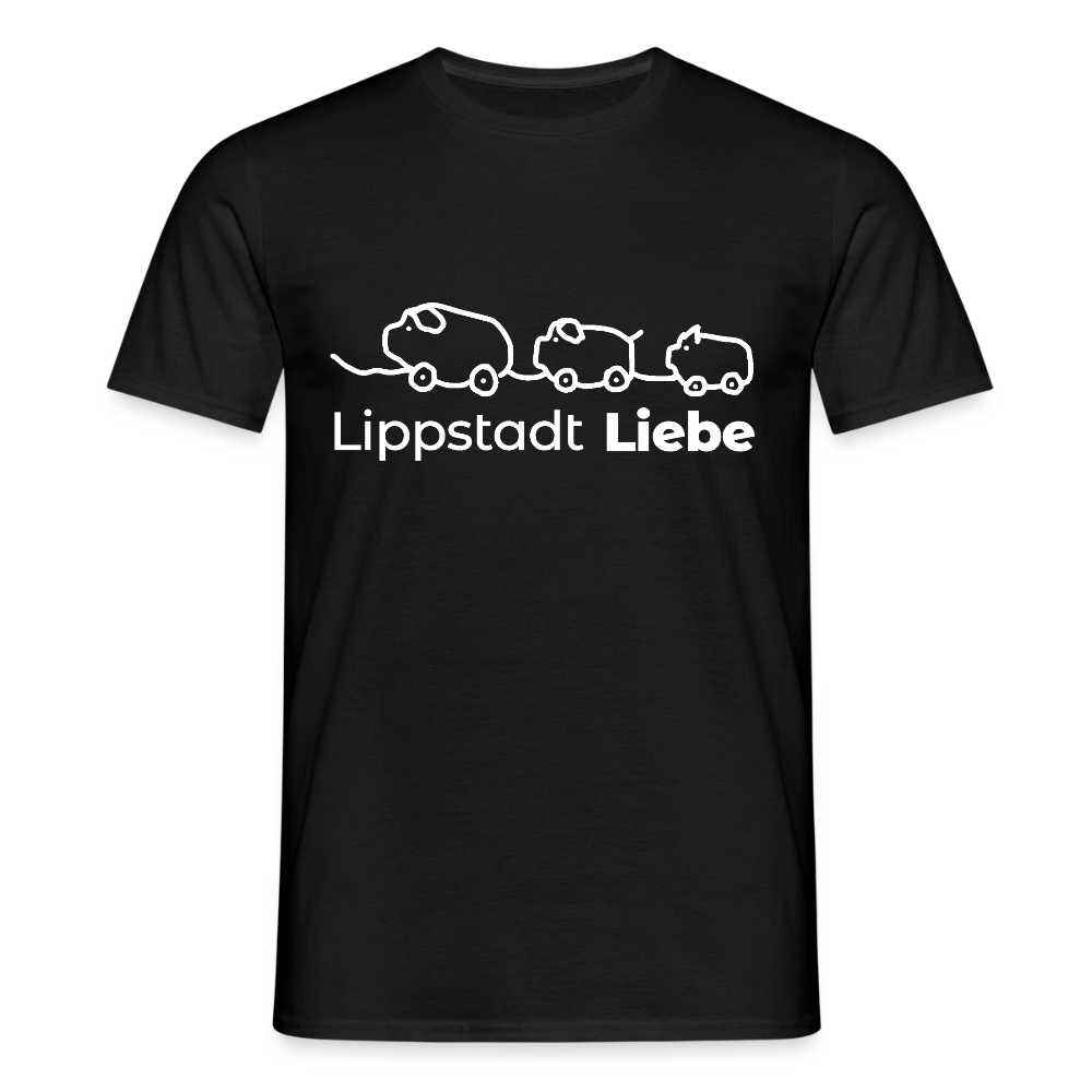 Holzschweine Männer T-Shirt – Lippstadt Liebe Edition - Schwarz