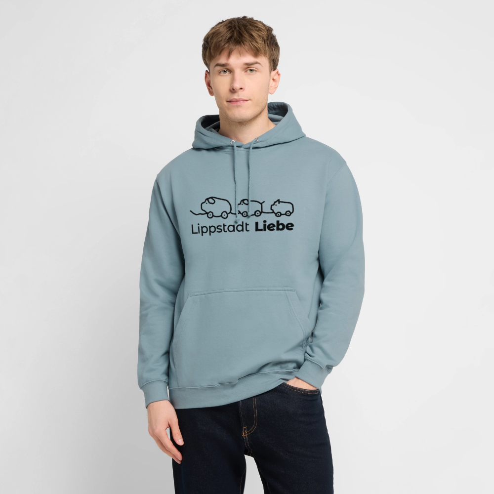 Holzschweine Männer Hoodie – Lippstadt Liebe Edition - Nebelblau