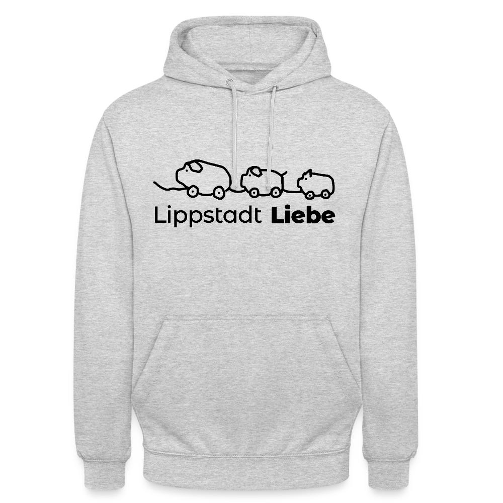 Holzschweine Männer Hoodie – Lippstadt Liebe Edition - Hellgrau meliert