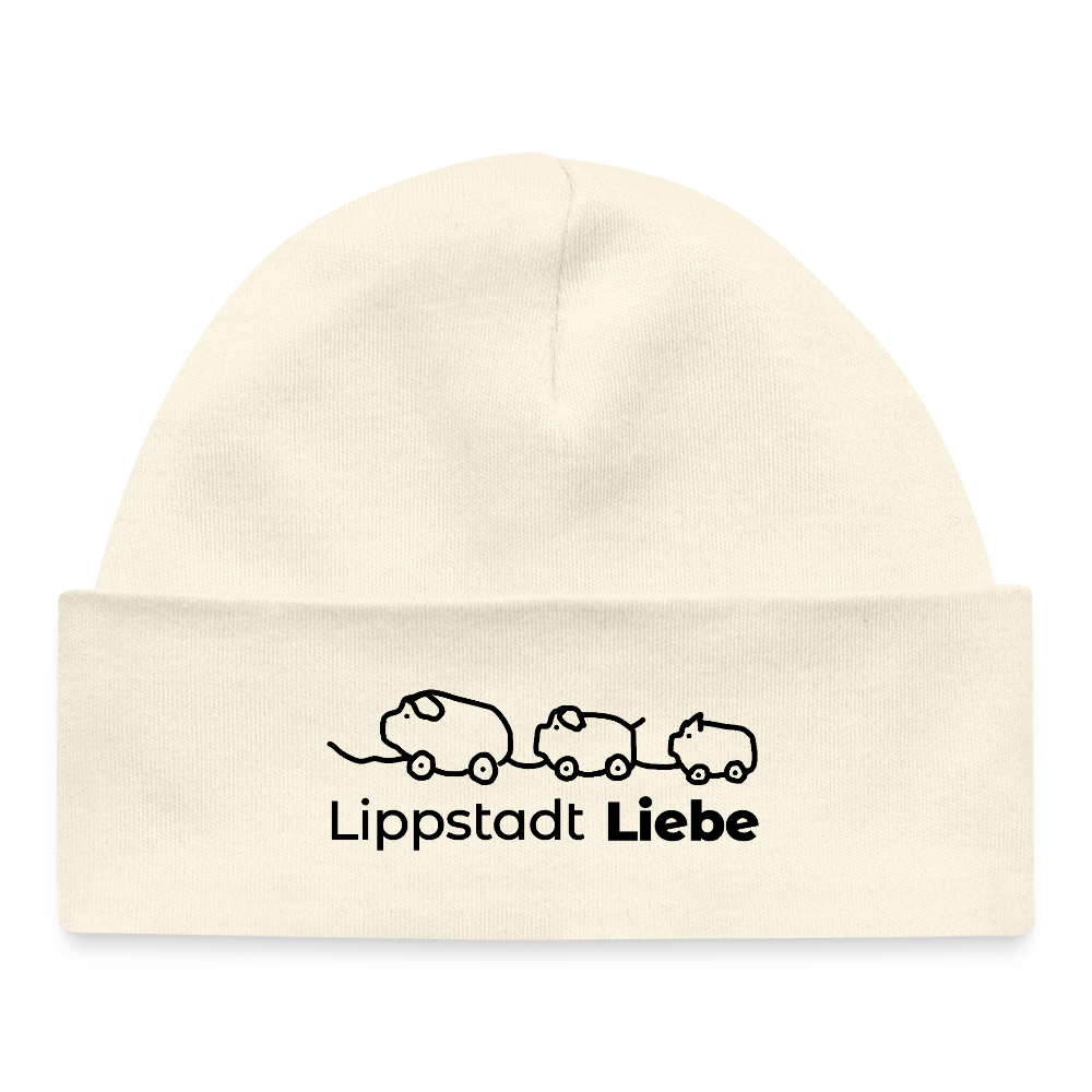 Baby Organic Mütze „Holzscheine“ – Lippstadt Liebe Edition - Naturroh