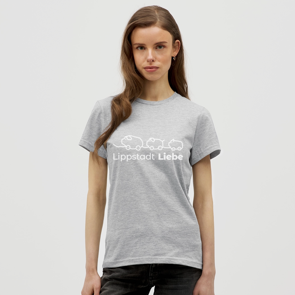 Holzschweine Damen T-Shirt – Lippstadt Liebe Edition - Grau meliert