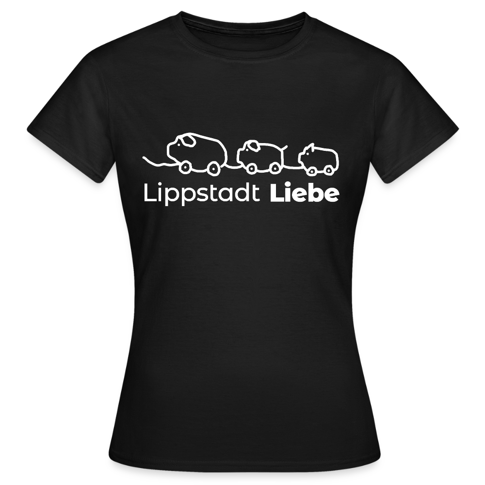 Holzschweine Damen T-Shirt – Lippstadt Liebe Edition - Schwarz