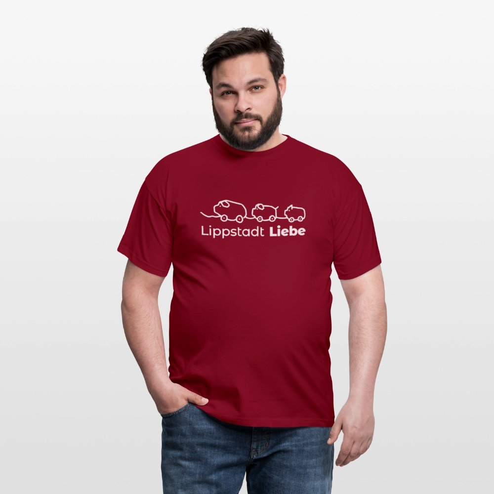Holzschweine Männer T-Shirt – Lippstadt Liebe Edition - Ziegelrot