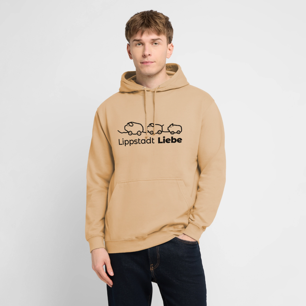 Holzschweine Männer Hoodie – Lippstadt Liebe Edition - Pfirsich