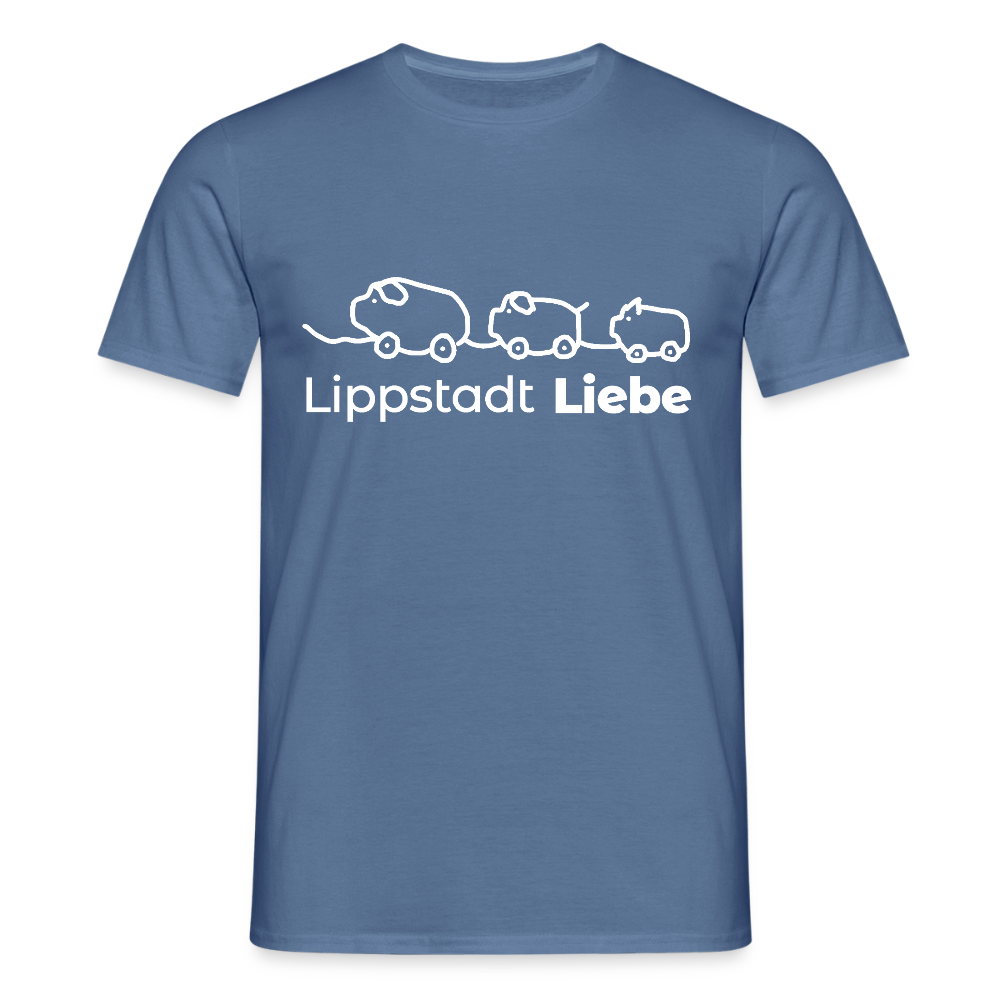 Holzschweine Männer T-Shirt – Lippstadt Liebe Edition - Taubenblau 