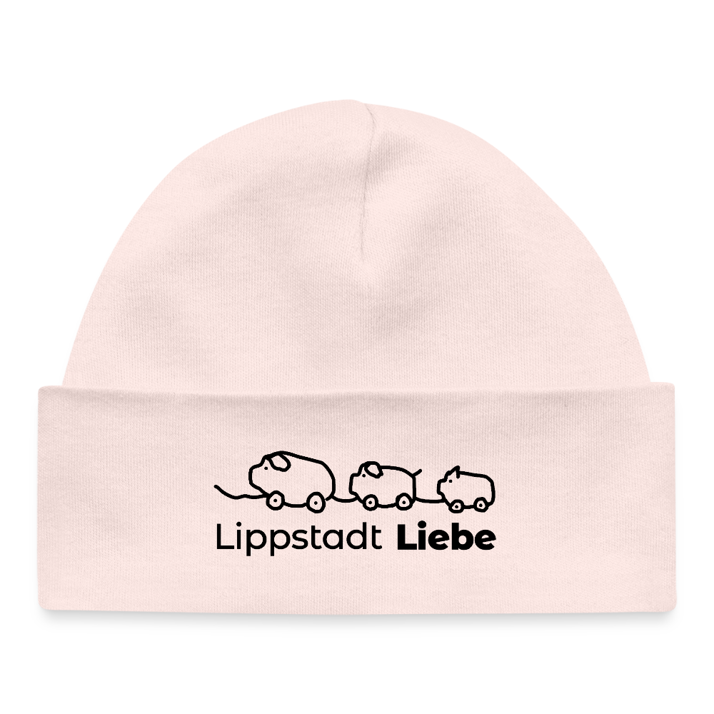 Baby Organic Mütze „Holzscheine“ – Lippstadt Liebe Edition - Hellrosa