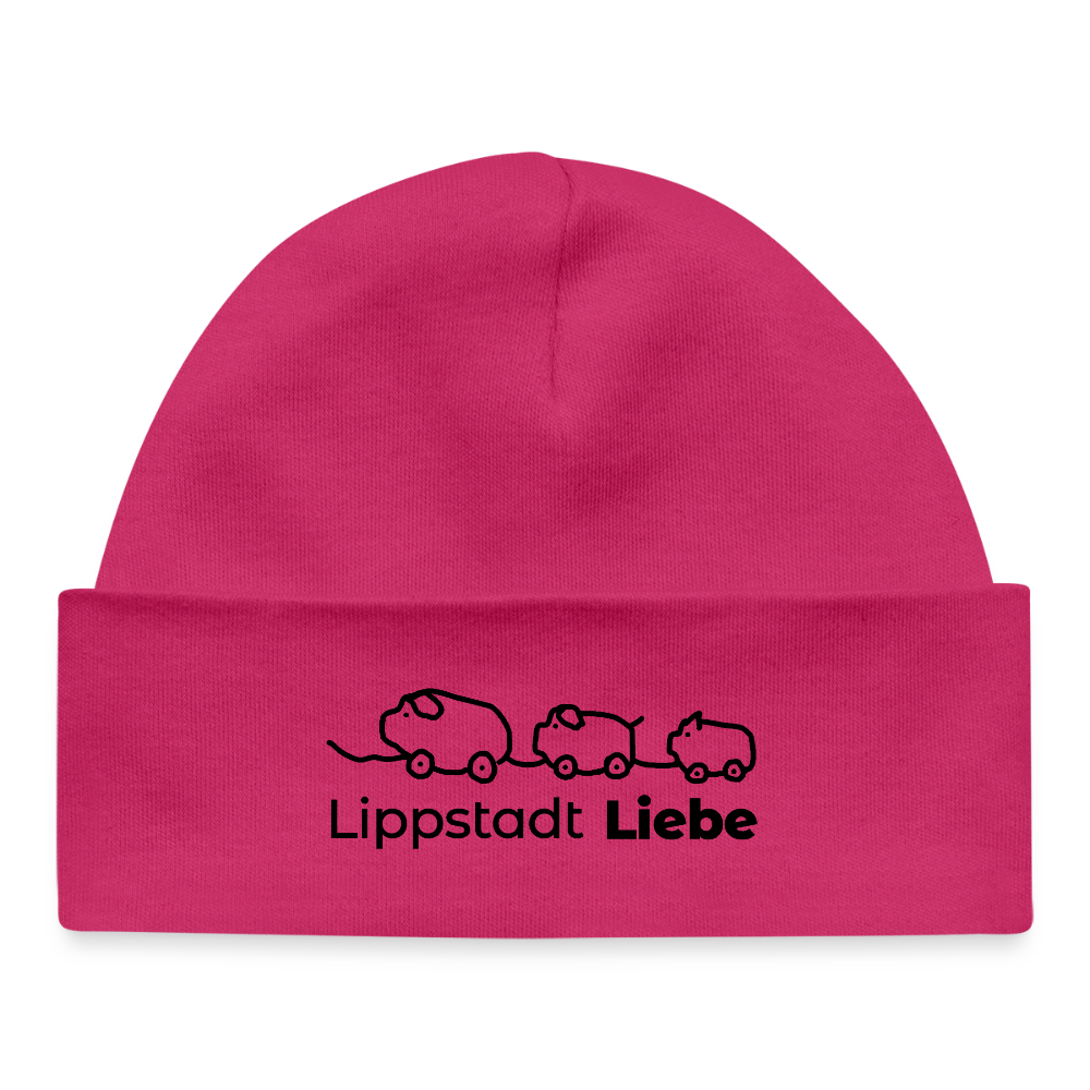 Baby Organic Mütze „Holzscheine“ – Lippstadt Liebe Edition - hot Pink