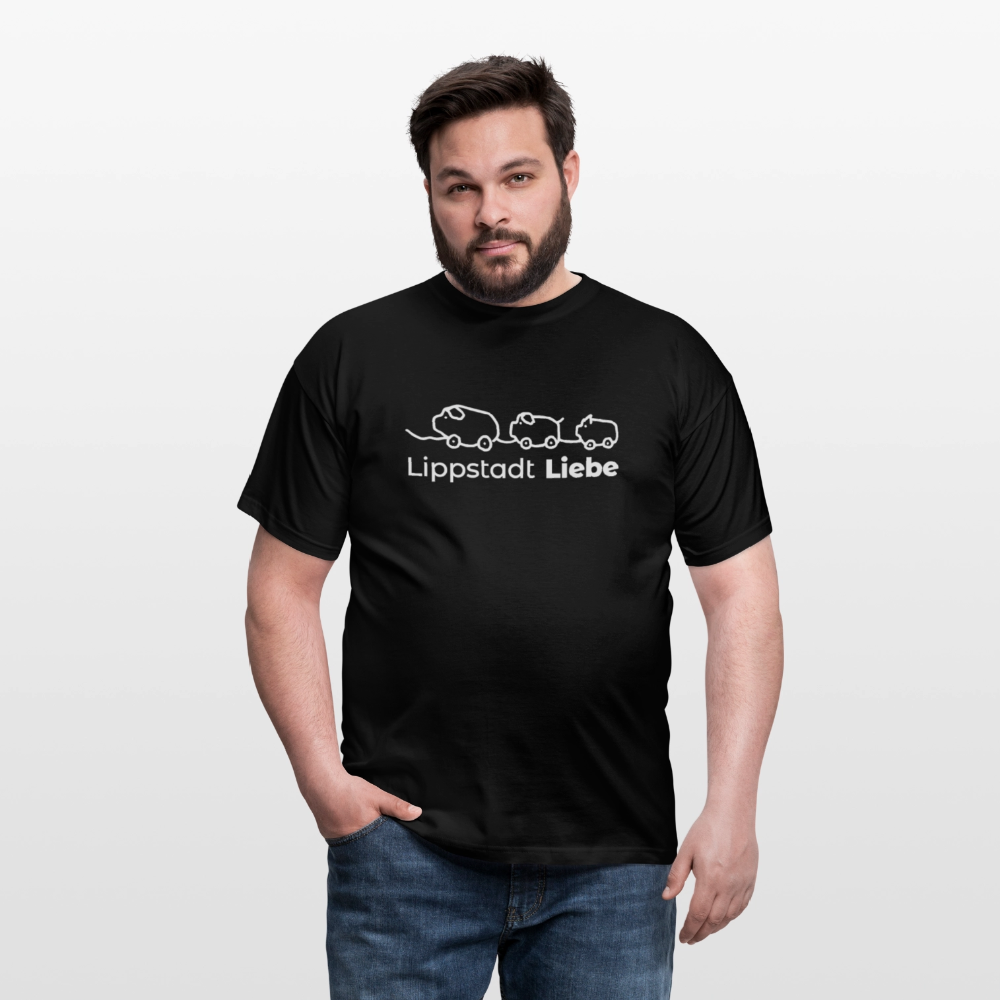 Holzschweine Männer T-Shirt – Lippstadt Liebe Edition - Schwarz
