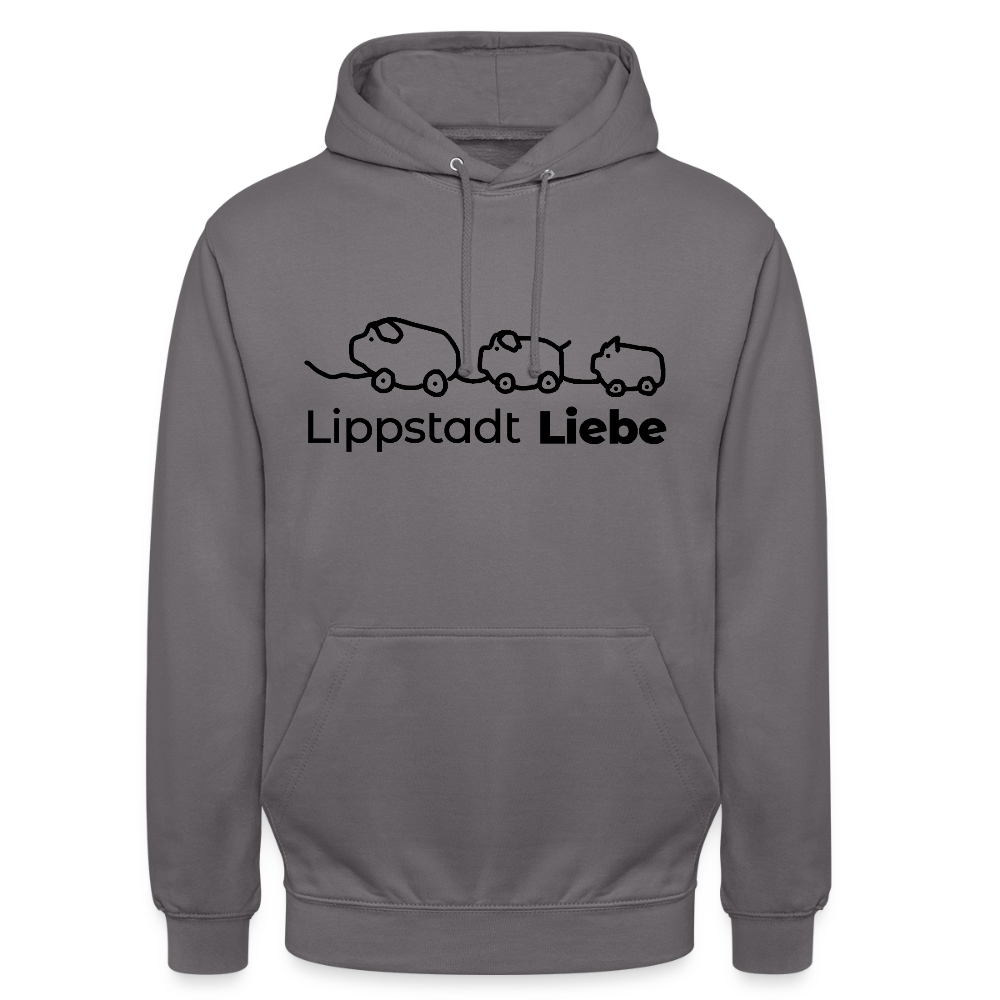 Holzschweine Männer Hoodie – Lippstadt Liebe Edition - Mittelgrau