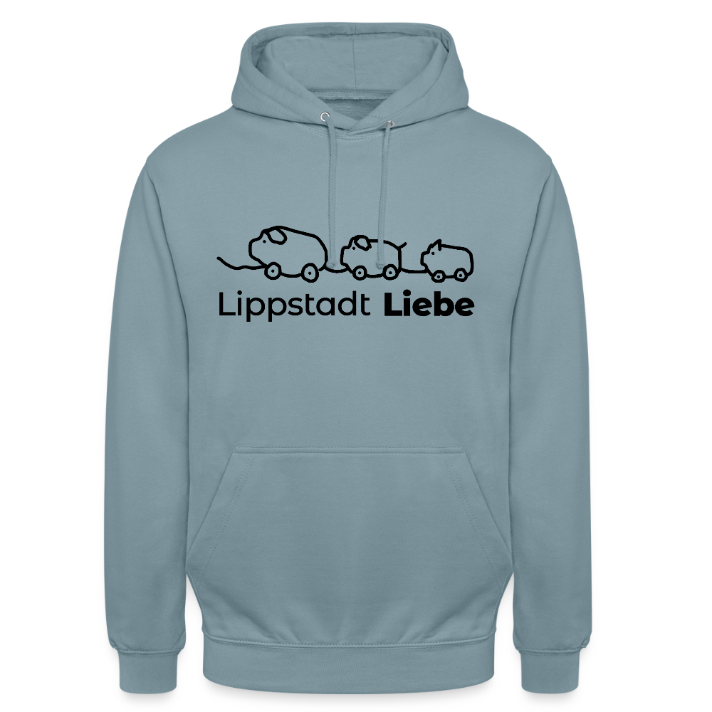 Holzschweine Männer Hoodie – Lippstadt Liebe Edition - Nebelblau