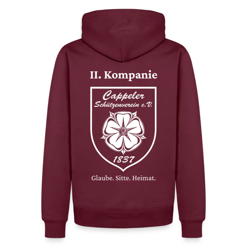 Cappeler Schützenverein Hoodie - II. Kompanie - Burgunderrot