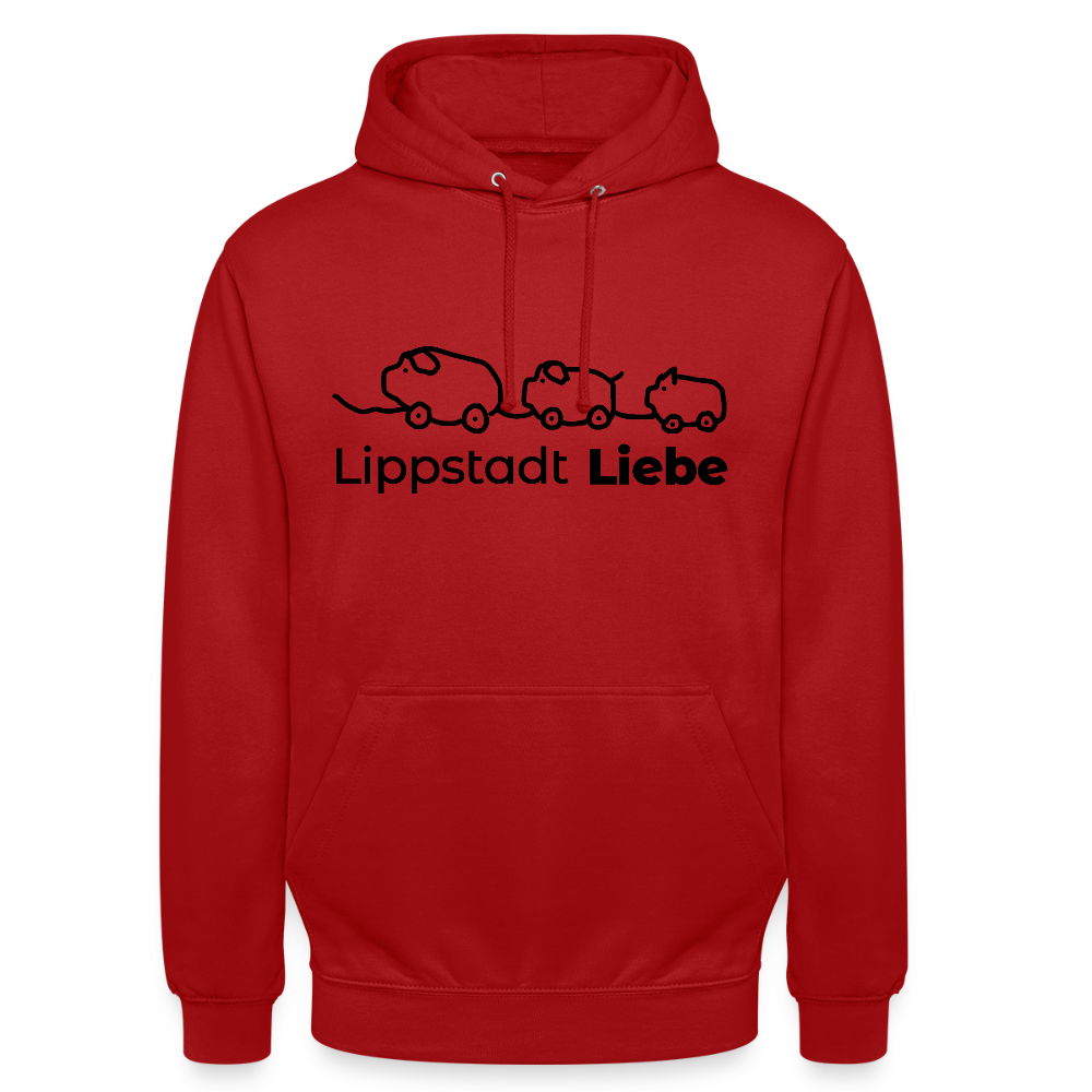 Holzschweine Männer Hoodie – Lippstadt Liebe Edition - Rot