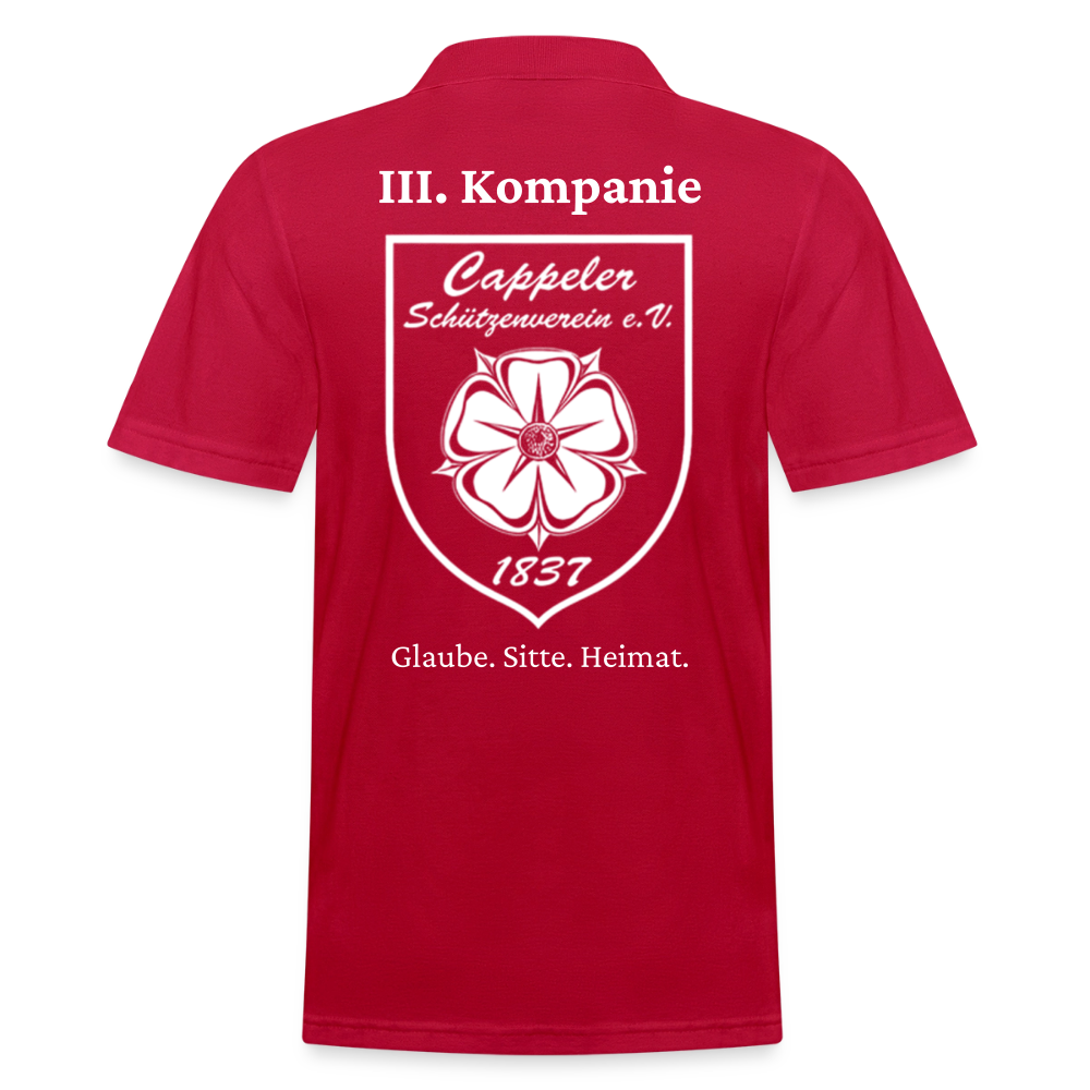 Cappeler Schützenverein Poloshirt - III. Kompanie - cherry red