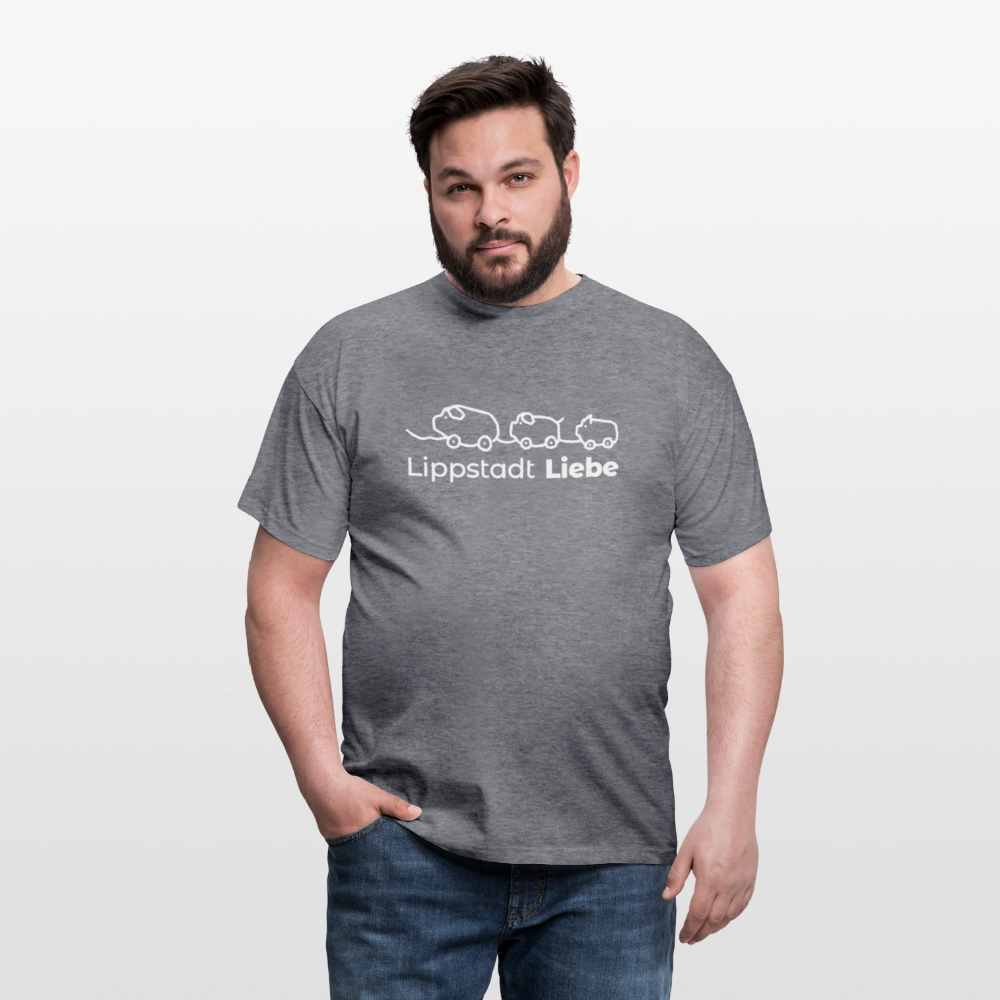 Holzschweine Männer T-Shirt – Lippstadt Liebe Edition - Graphit meliert