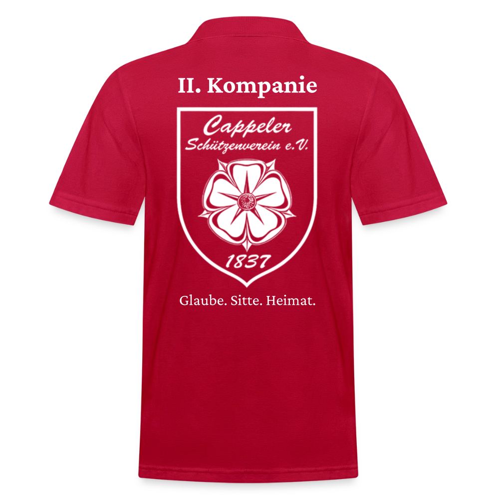 Cappeler Schützenverein Poloshirt - II. Kompanie - cherry red