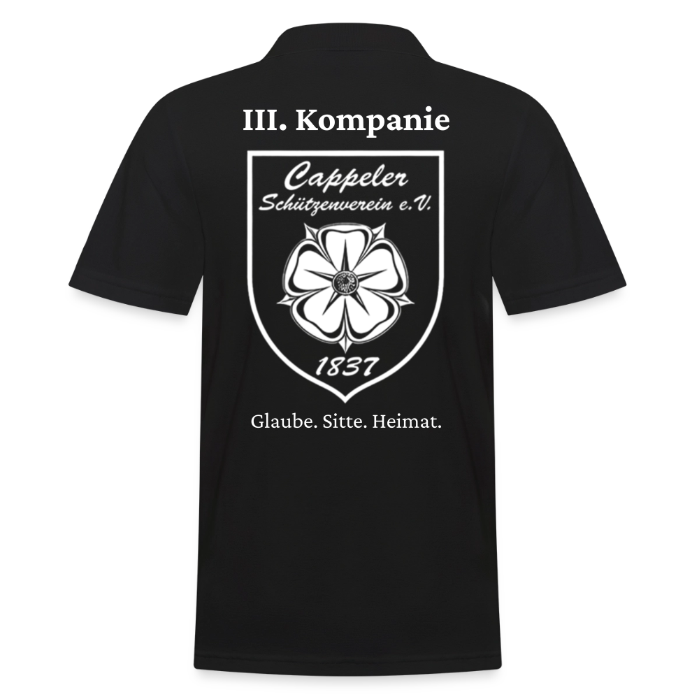 Cappeler Schützenverein Poloshirt - III. Kompanie - Schwarz