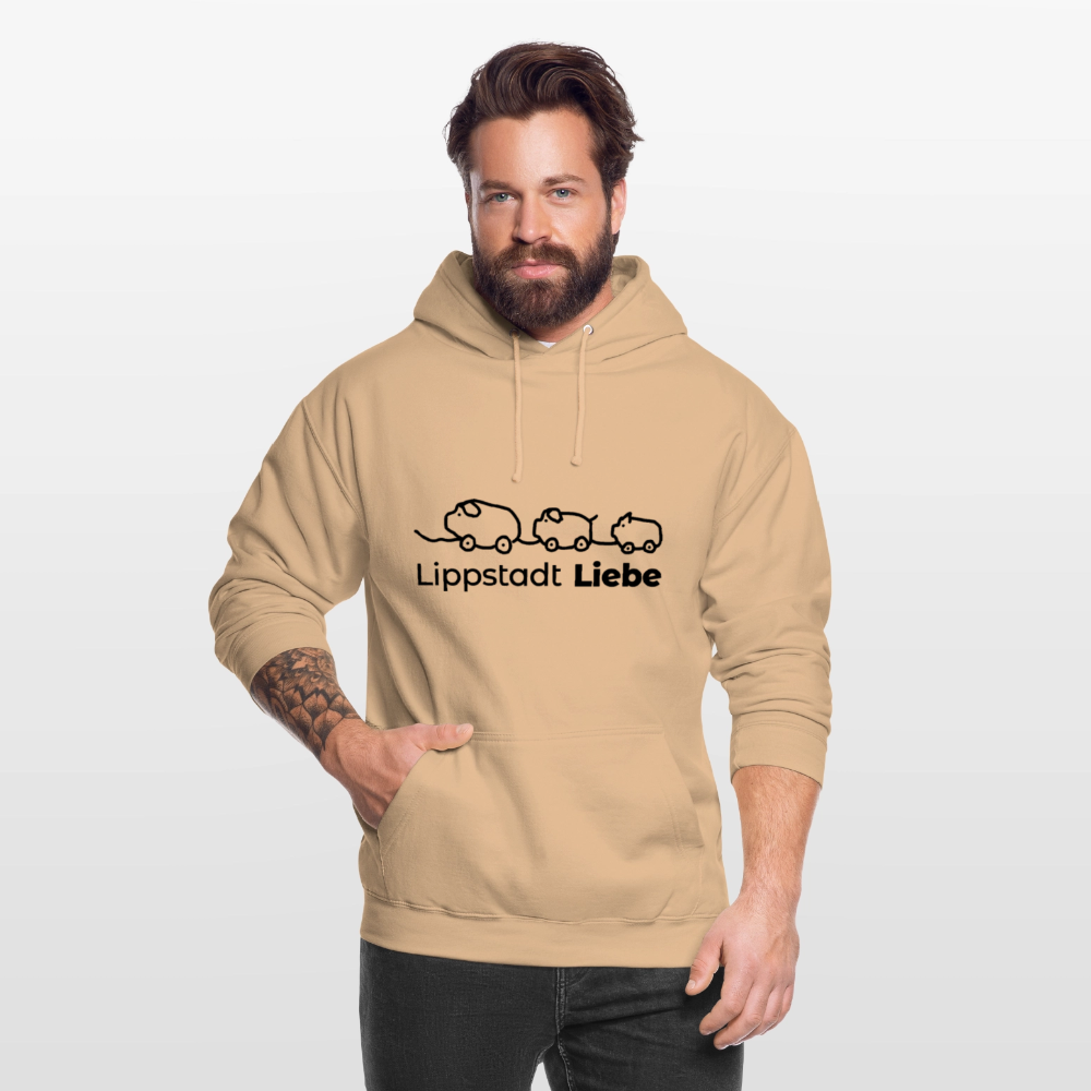 Holzschweine Männer Hoodie – Lippstadt Liebe Edition - Pfirsich