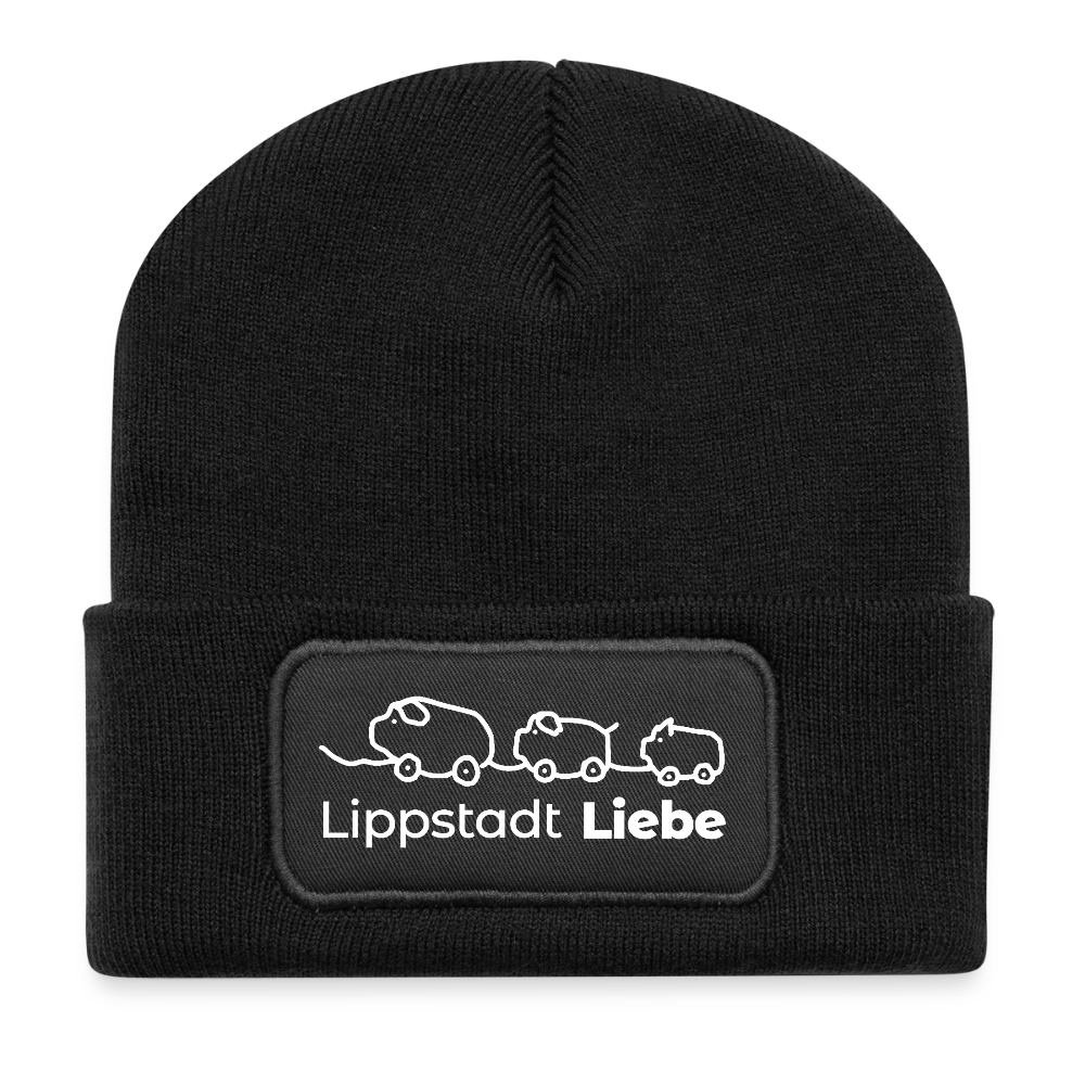 „Holzschweine Edition White“ – Lippstadt Liebe Beanie - Schwarz