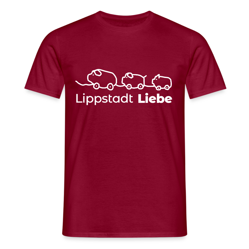 Holzschweine Männer T-Shirt – Lippstadt Liebe Edition - Ziegelrot