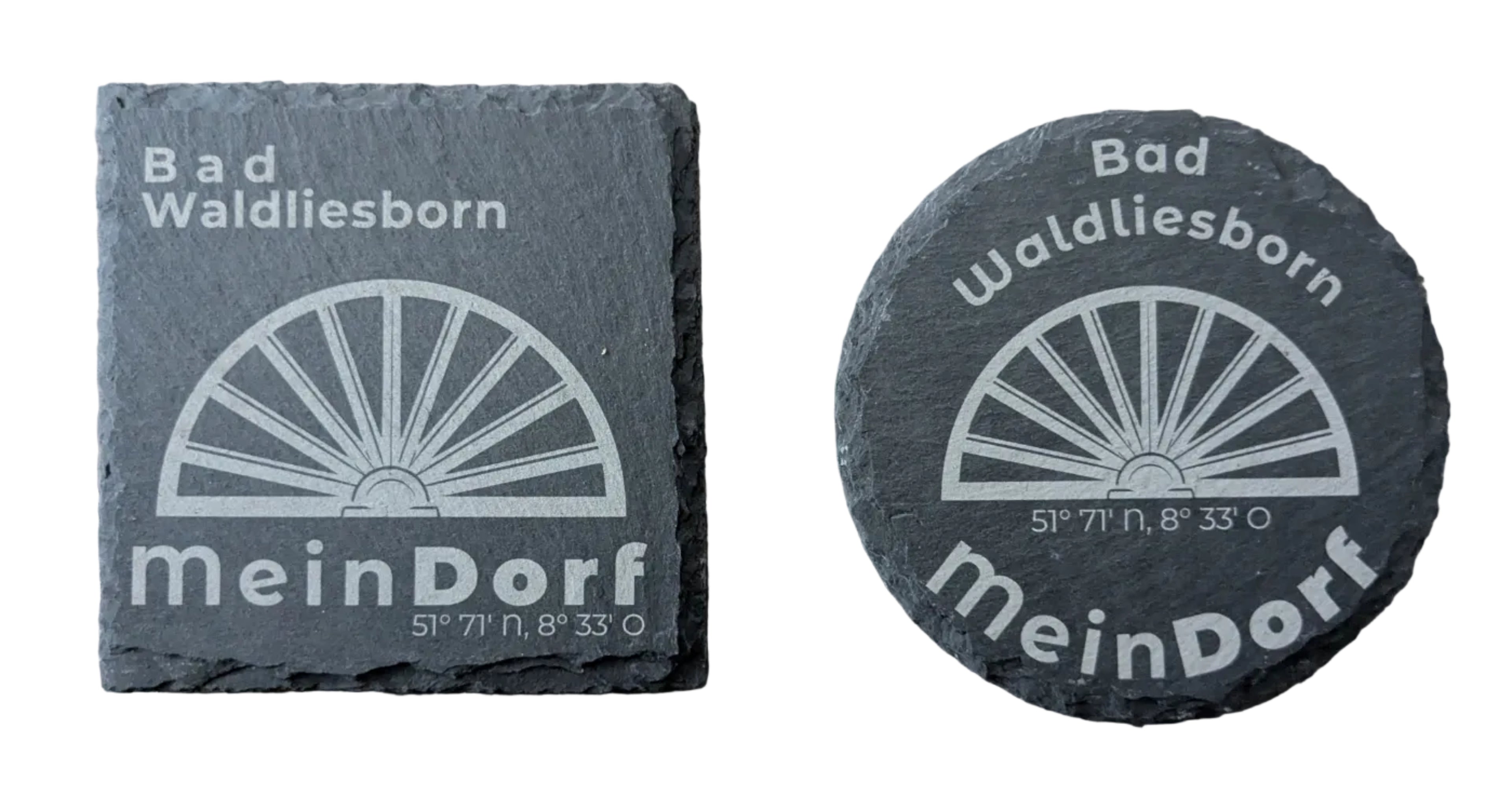 Schiefer Untersetzer „Seilscheibe“ (10 cm)