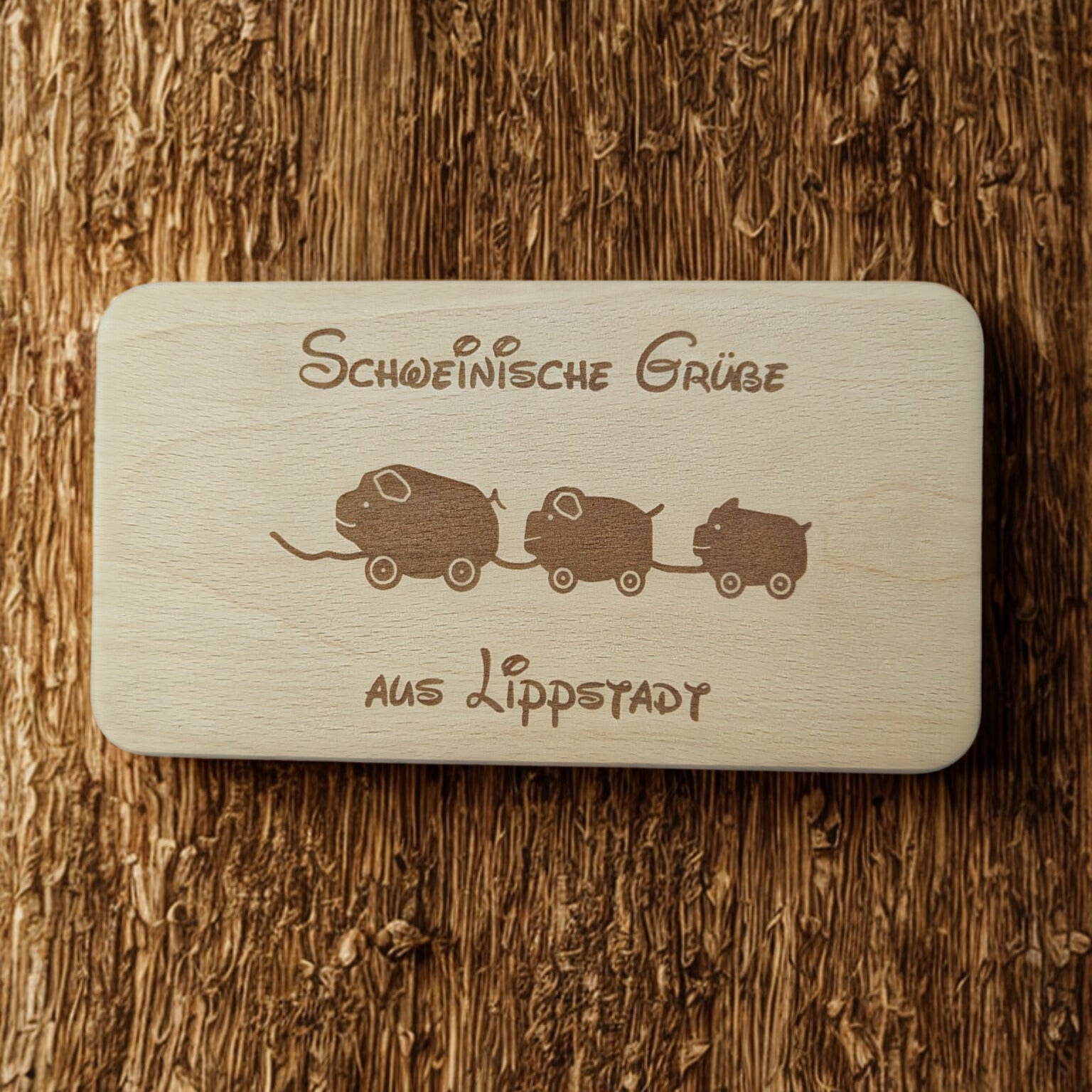 Lippstadt Liebe Frühstücksbrettchen Holzschweine